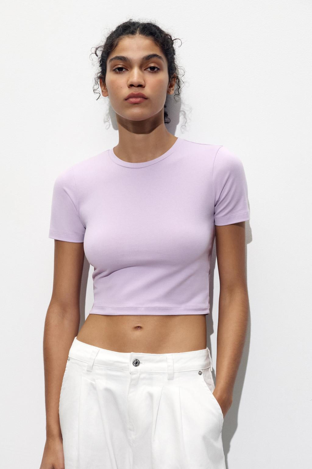 CROPPED STRETCH T-SHIRT