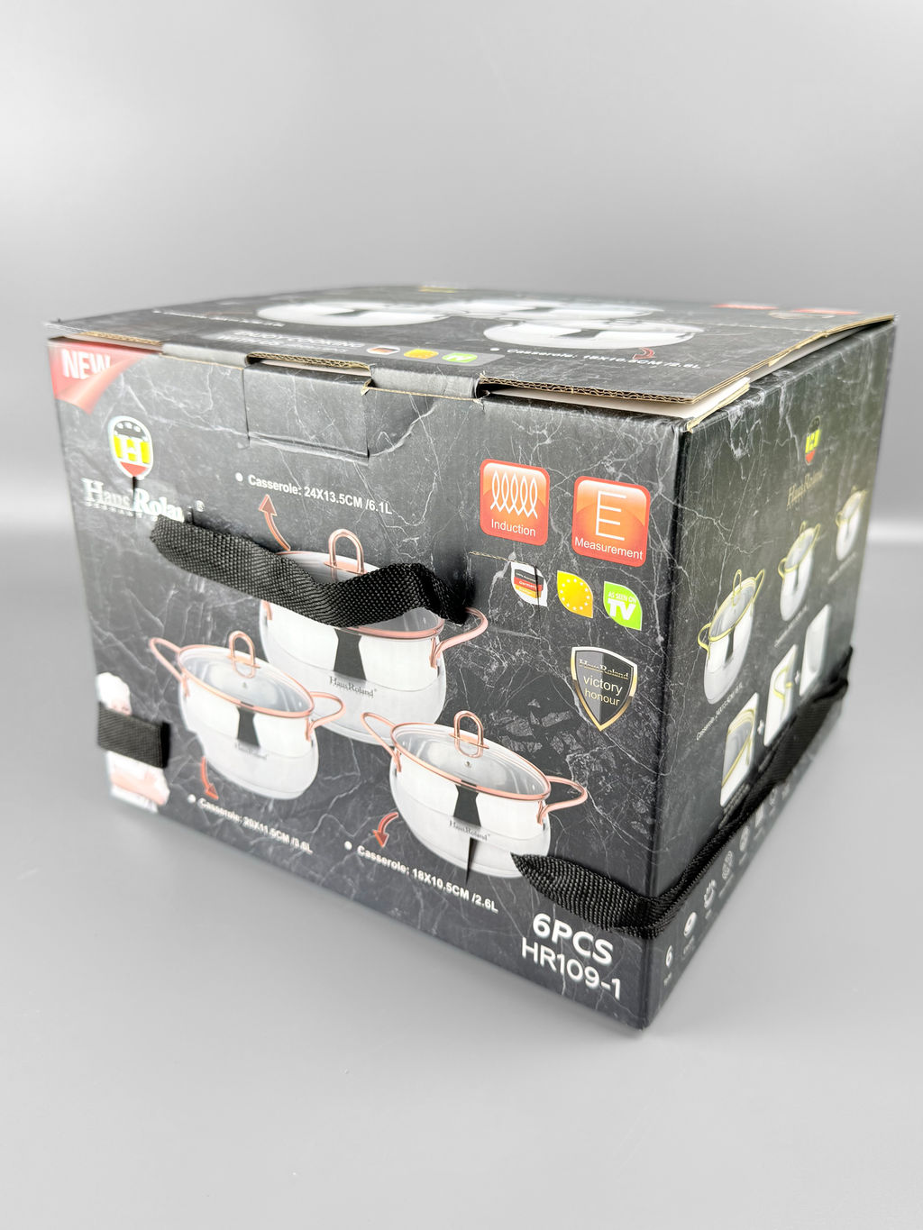 Набор кастрюль HR109-1 (2.6, 3.6, 6.1л) OLS-016-19