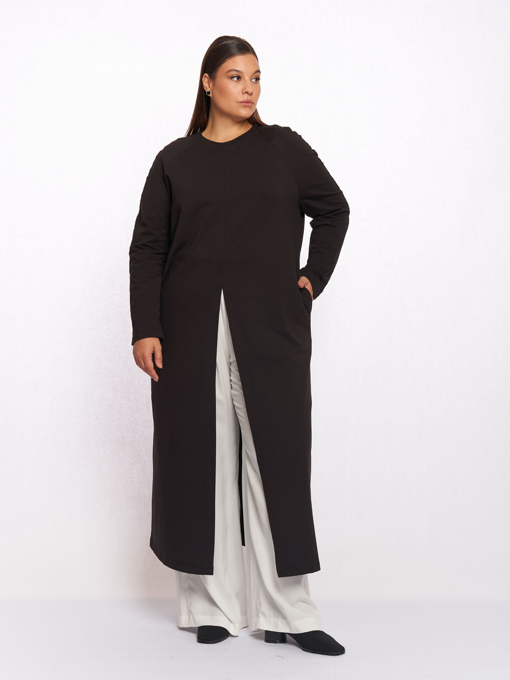 Платье с разрезом спереди PP57102BLK01 - Артесса фото 10