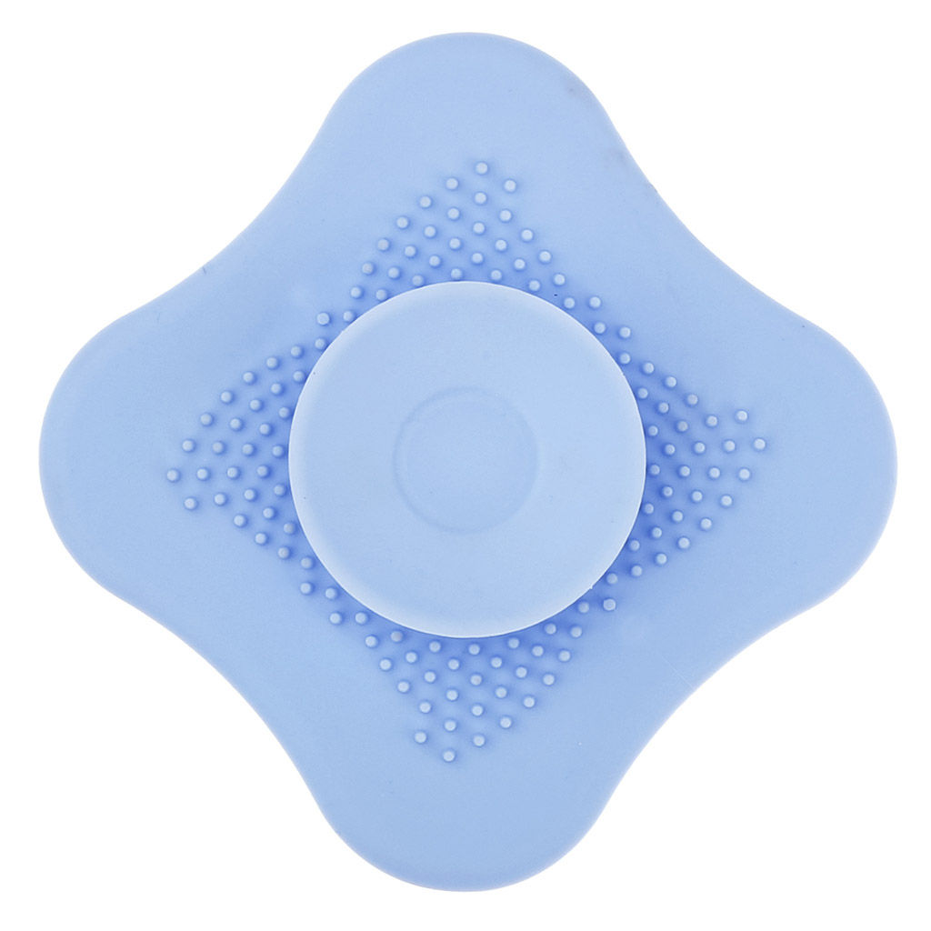 Пробка-сетка для раковины силиконовая 10,5х10,5см h1см, цвета в ассортименте: синий; терракотовый, в п/эт пакете (Китай)