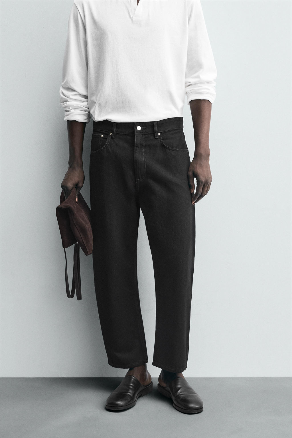 TAPERED WIDE-LEG JEANS - Zara фото 2