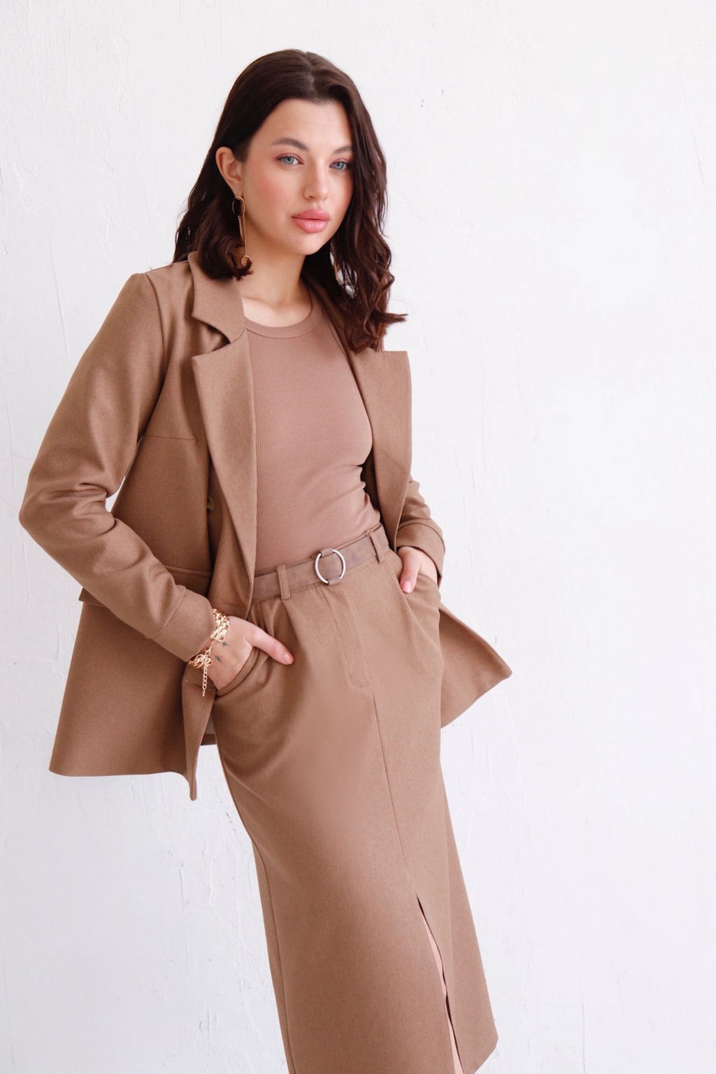 Юбка миди-макси коричневая - Martichelli фото 8