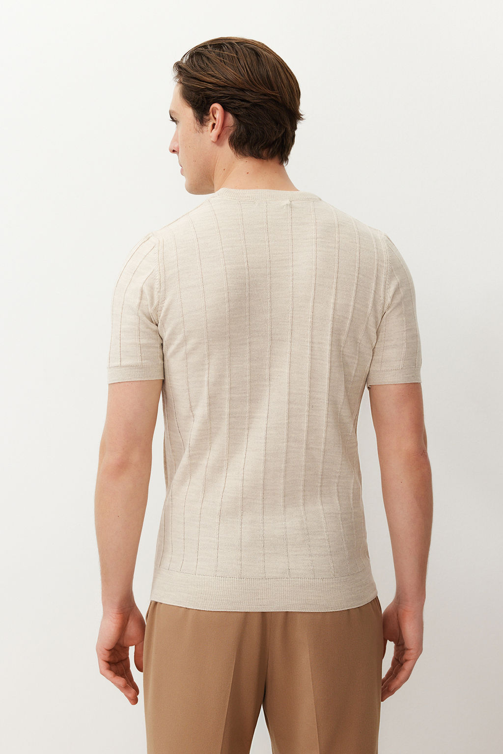 TRENDYOL MAN Lacivert Slim-Dar Fit Pamuklu Bisiklet Yaka Basic Triko T-shirt TMNSS24TS00250 - Trendyolmilla фото 13