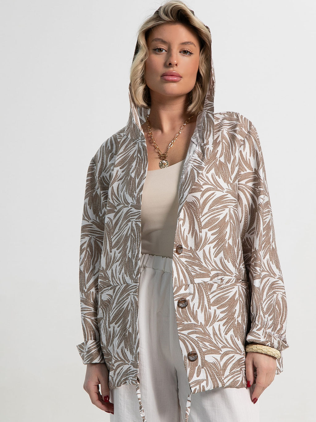 Пыльник Летний день (бело-коричневый) Б15152-8М - Lt collection фото 10