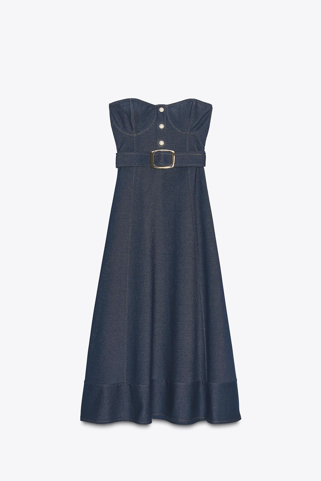 STRAPLESS BELTED DRESS - Zara фото 4