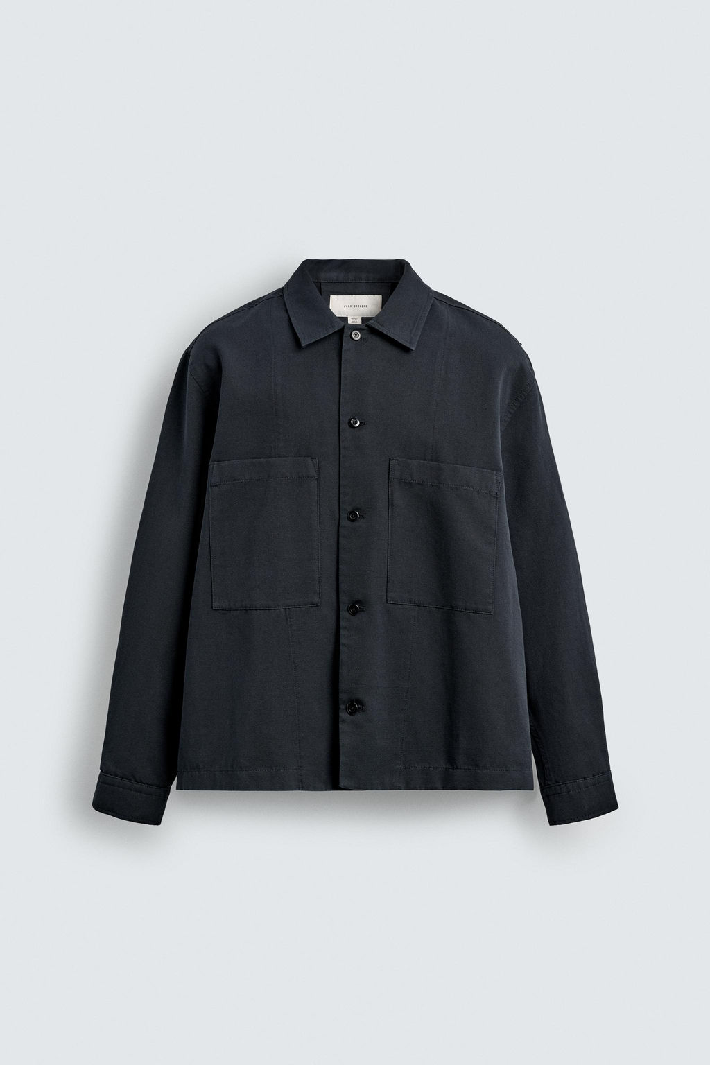 SOBRECAMISA REGULAR FIT BOLSILLOS / Marino oscuro - Zara фото 7