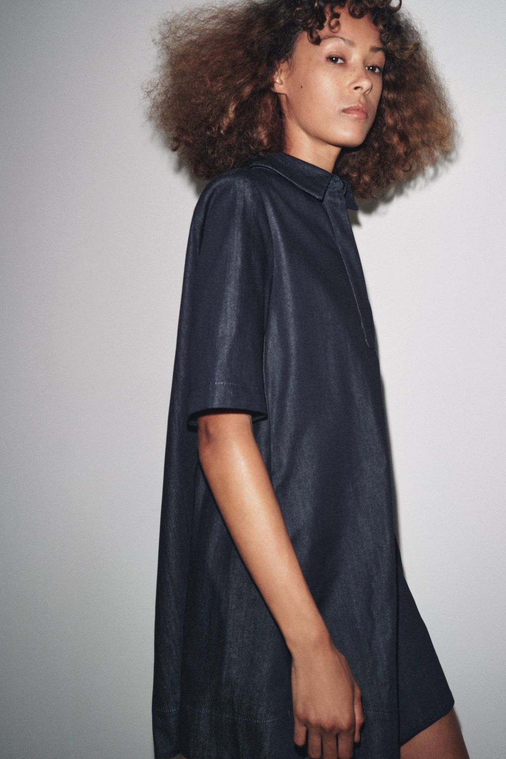 ZW COLLECTION DENIM MINI DRESS - Zara фото 14