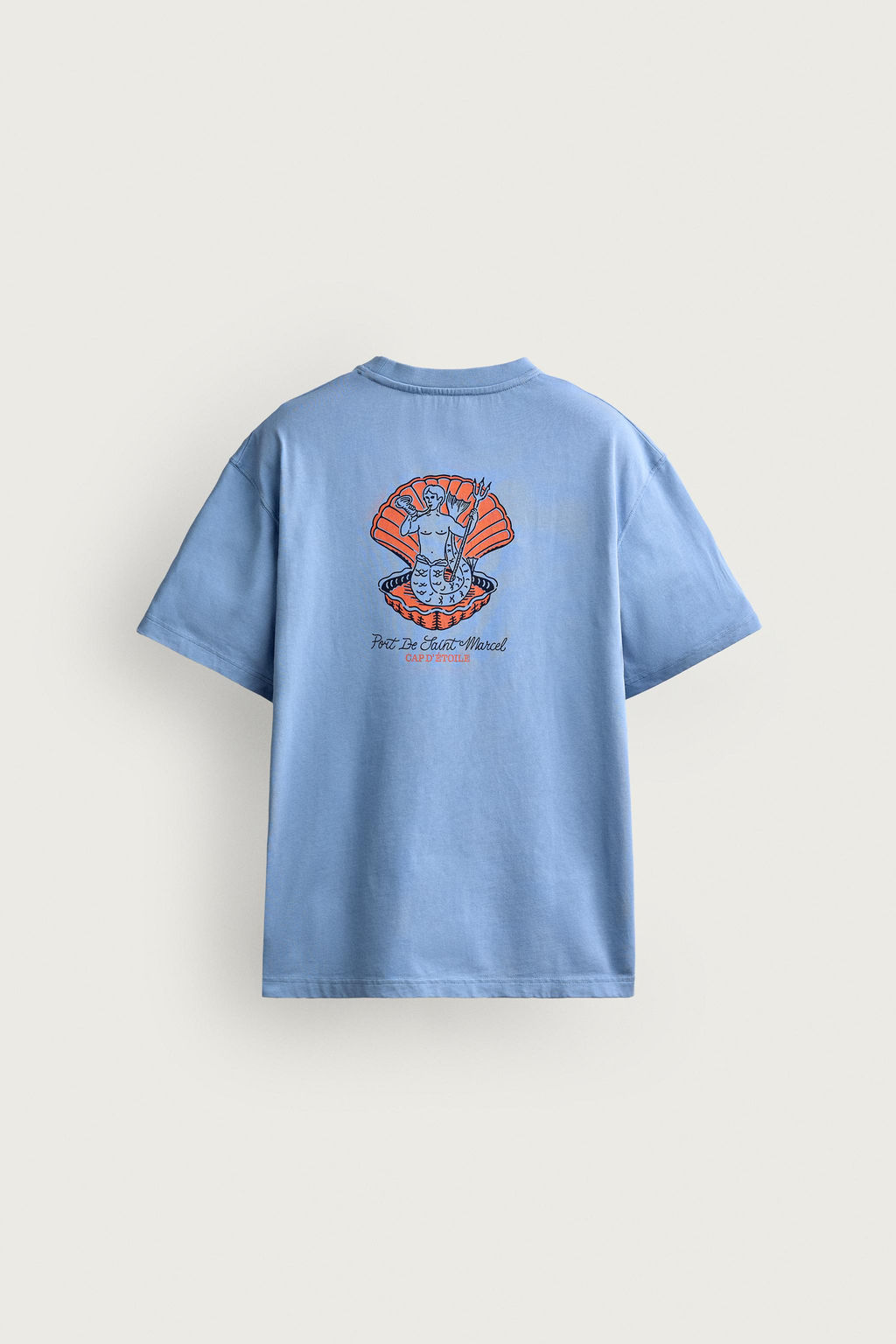 CAMISETA RELAXED FIT COMBINADA / Azul claro - Zara фото 8