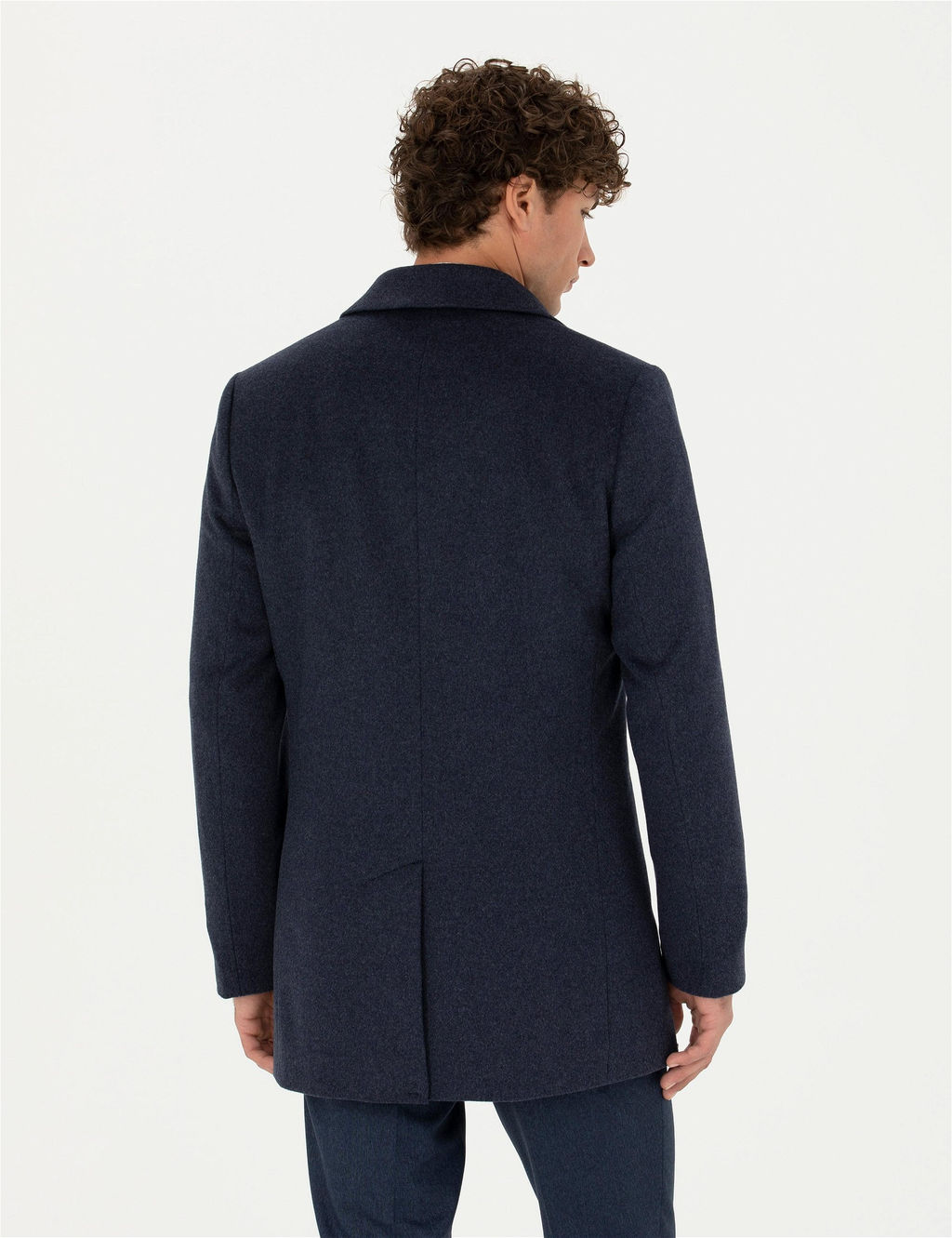 _ndigo Y_n Kar___ml_ Ekstra Slim Fit Ka_e Kaban - Pierre cardin фото 5