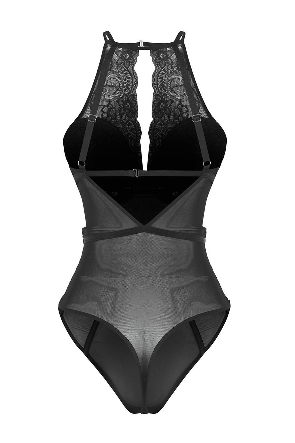 Siyah Dantel Biye Detayl? Kapl? Orme Body THMAW26BD00000 - Trendyolmilla фото 4