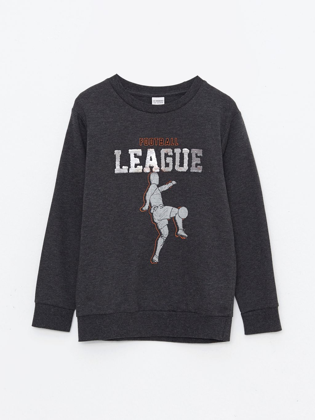 Bisiklet Yaka Bask?l? Uzun Kollu Erkek ?ocuk Sweatshirt - Waikiki фото 3