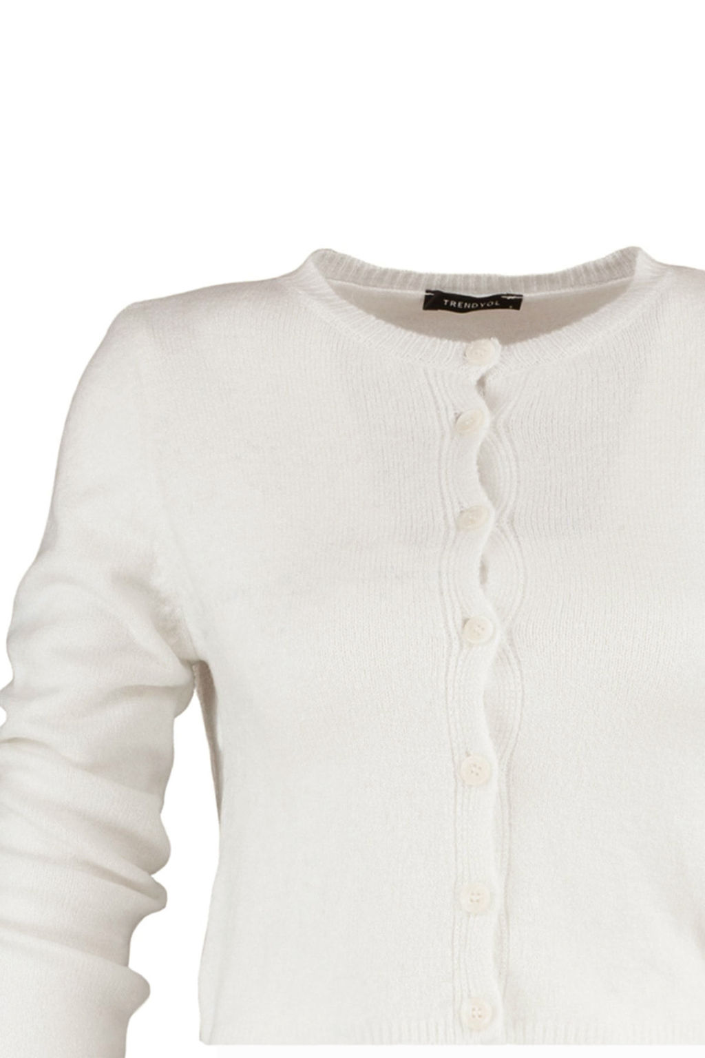 Ekru Crop Yumusak Dokulu 2li Bluz-H?rka Triko Tak?m TWOAW21HI0107