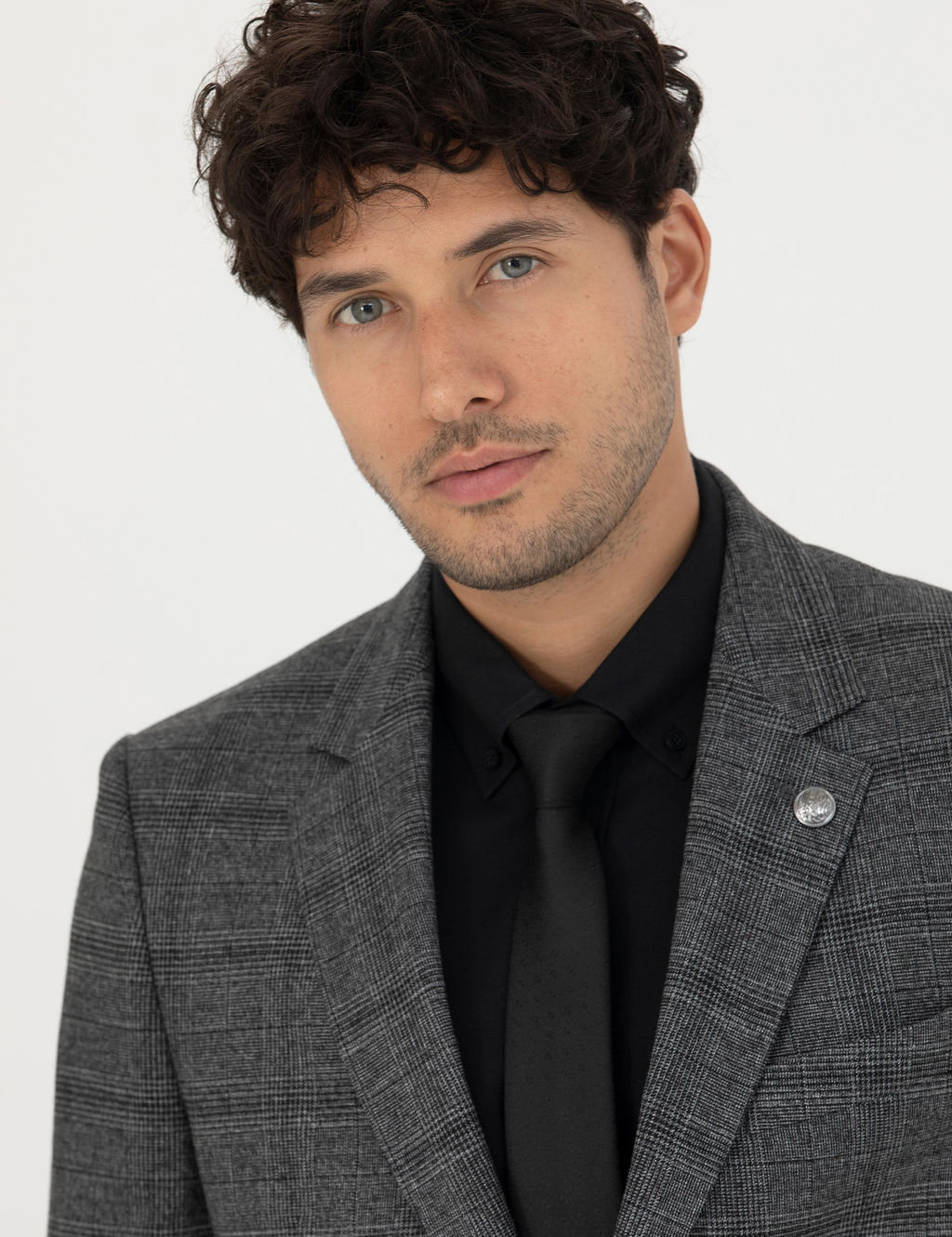 F_me Slim Fit Ekose Tak_m Elbise