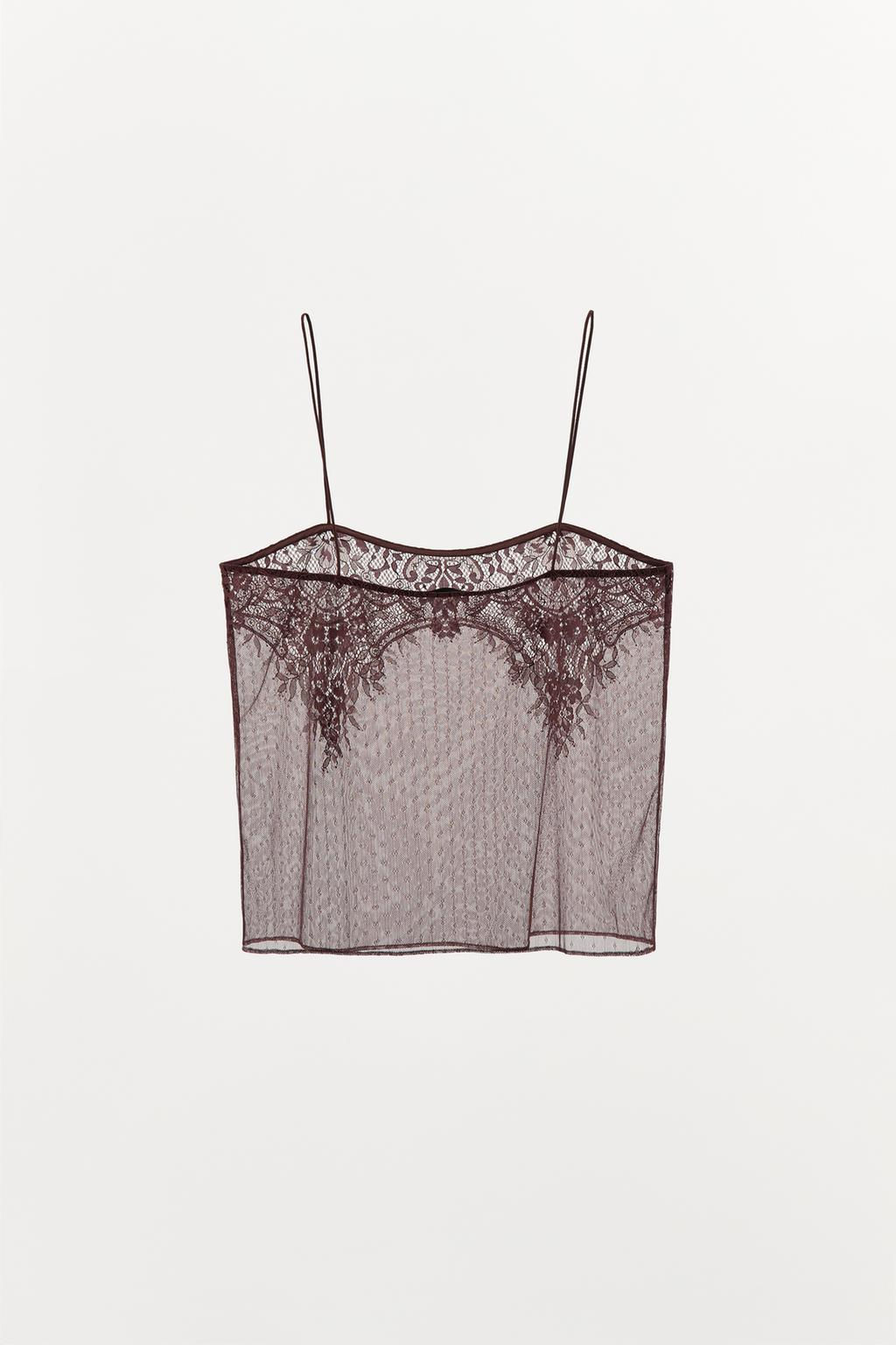 STRAPPY LACE TOP - Zara фото 3
