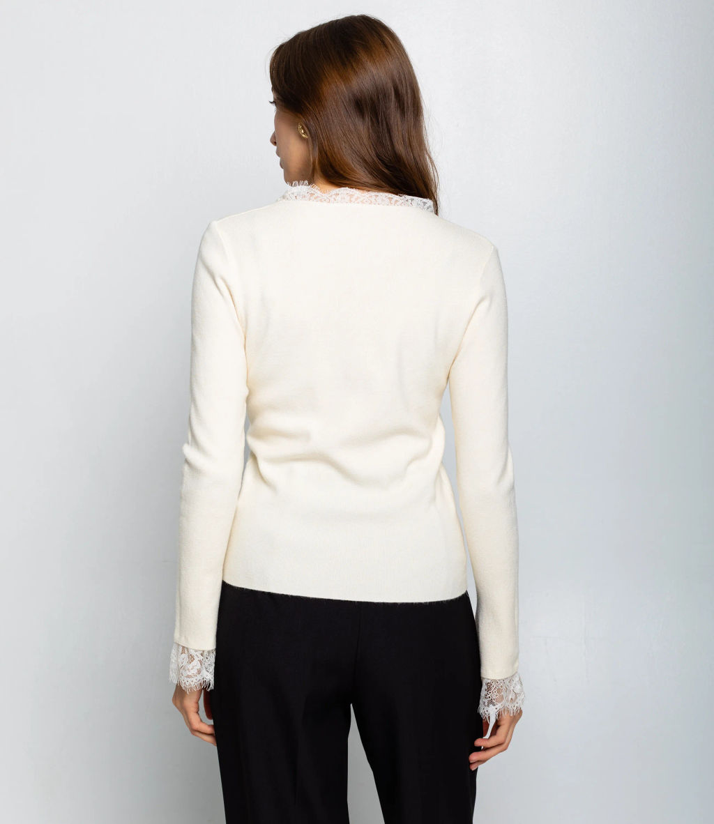 Джемпер #КТ9045, кремовый