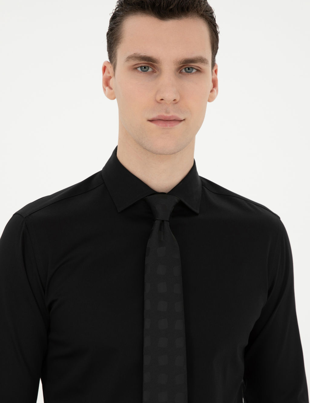 Siyah Likral_ Kolay _t_lenebilir Ekstra Slim Fit Basic G_mlek