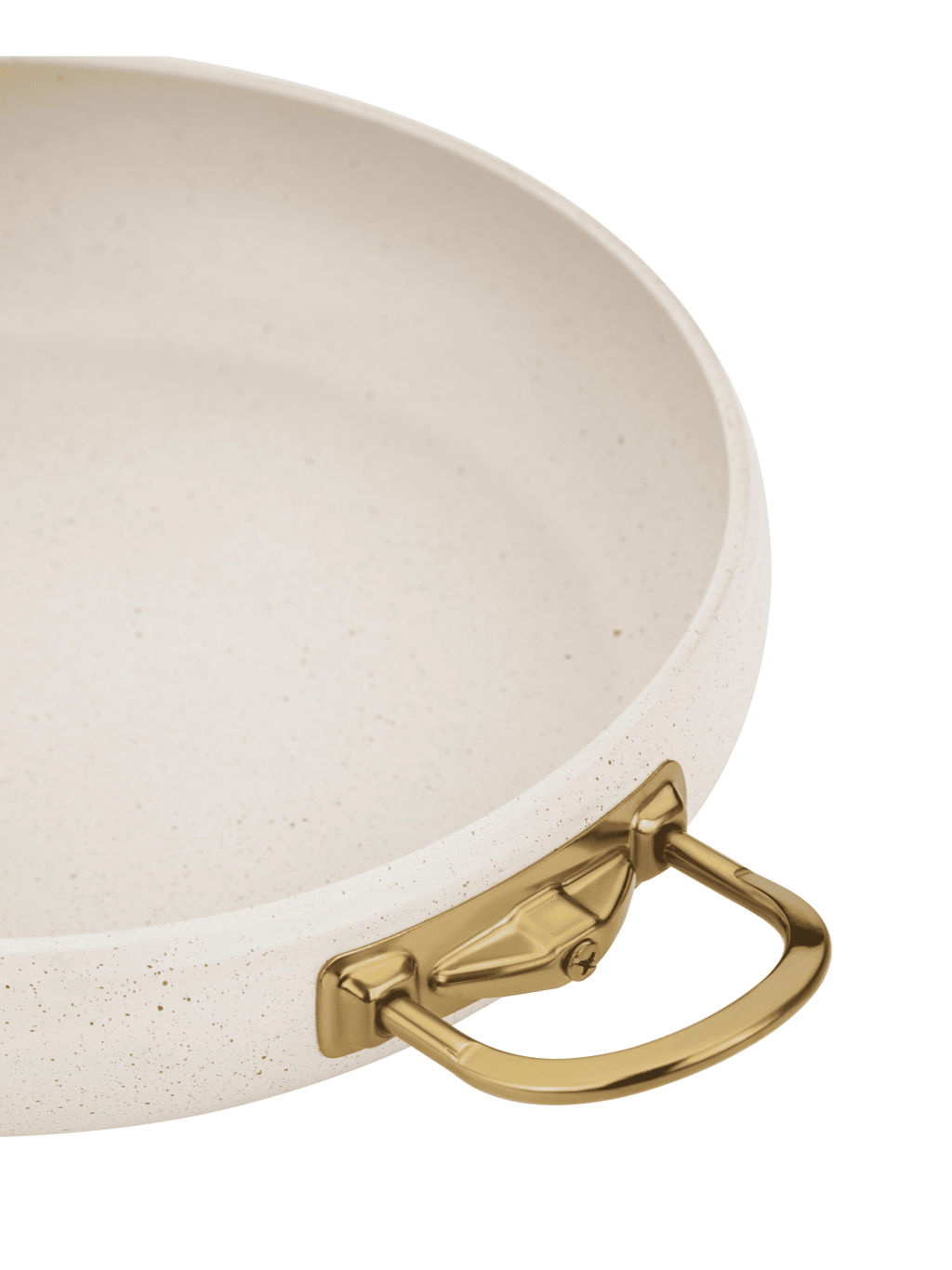 Сотейник с крышкой стеклянной 26х7 см (2,8 л) с АПП, цвет: айвори, арт. 3050-26-IVR