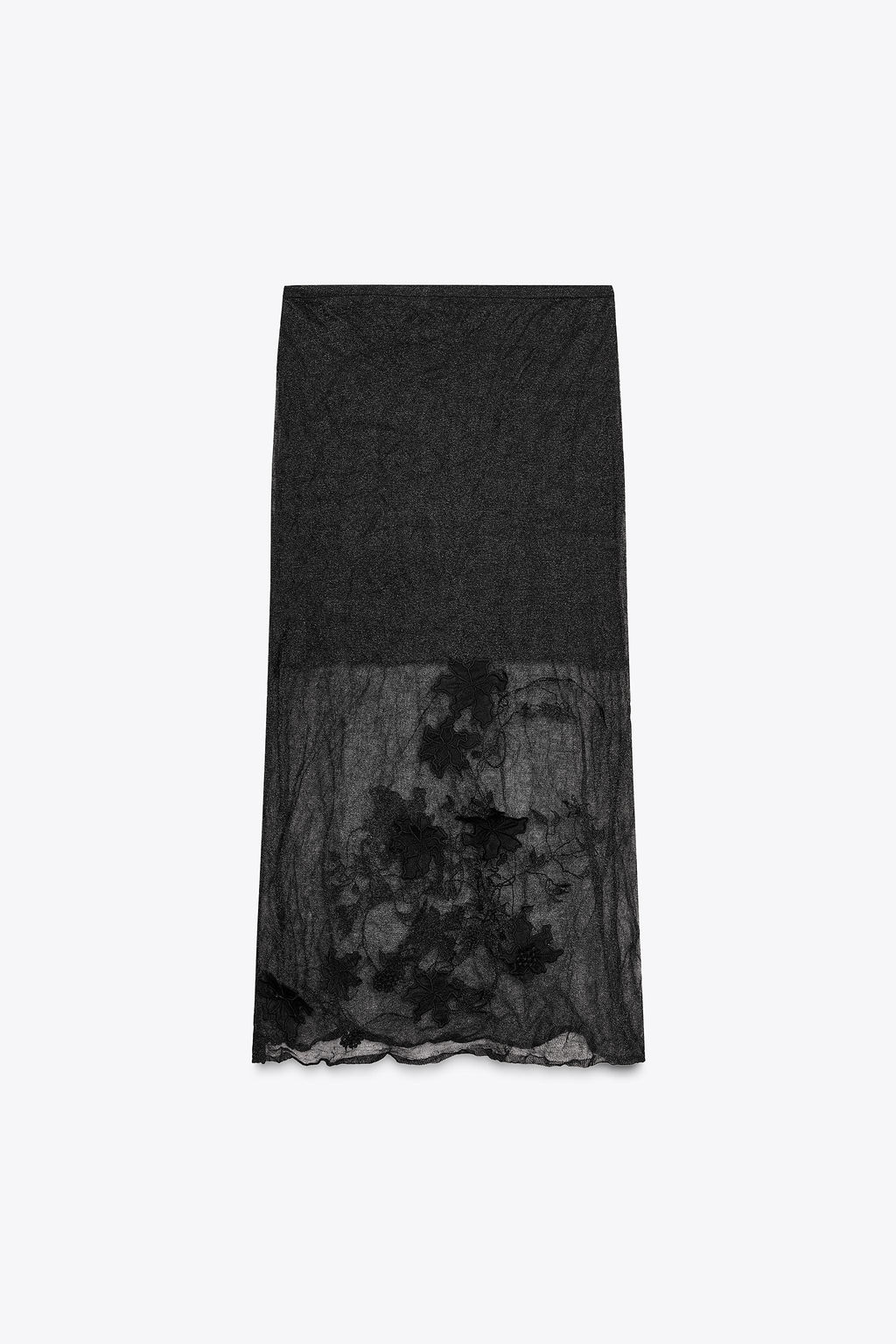 SEMI-SHEER STRUCTURED KNIT SKIRT - Zara фото 6