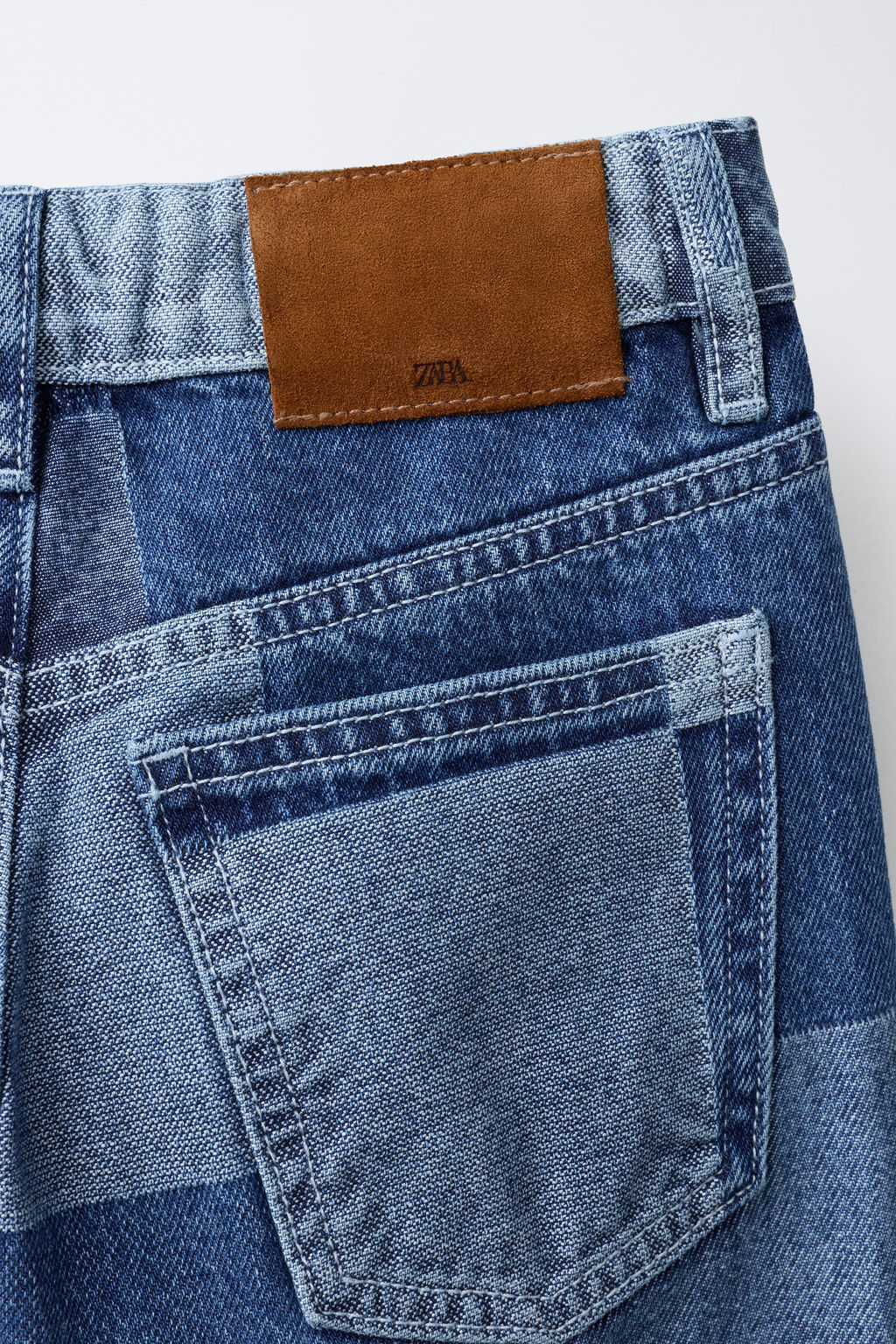 JEANS WIDE LEG PATCHWORK / Azul - Zara фото 4
