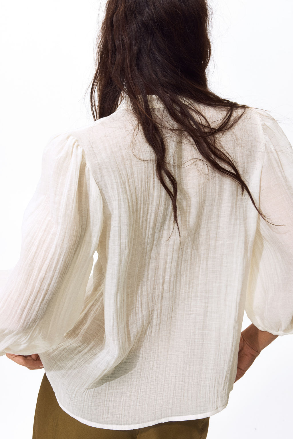 Blusa con mangas globo - H&m фото 7