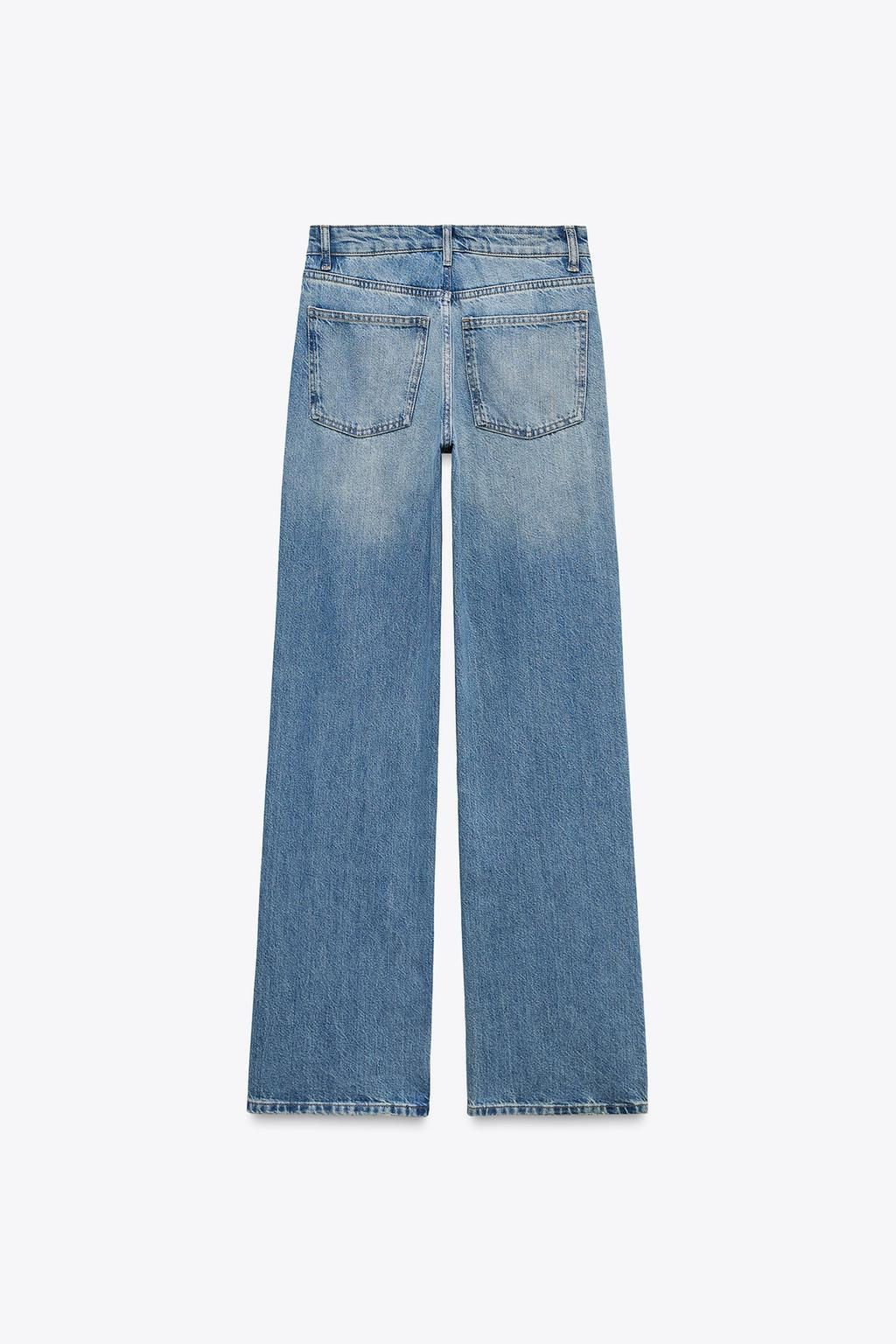 TRF WIDE-LEG MID-RISE FULL LENGTH JEANS - Zara фото 13