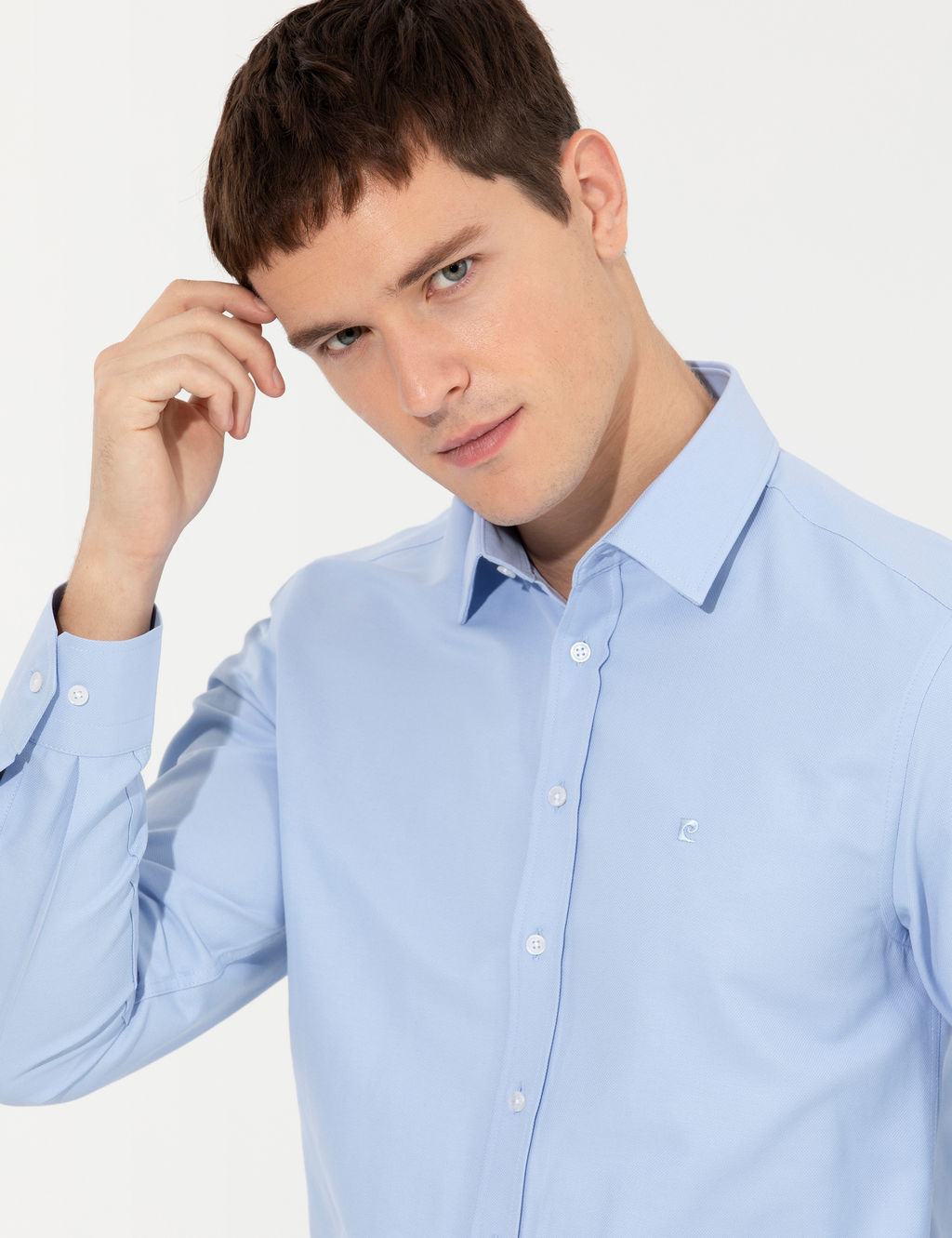 Koyu Mavi Slim Fit Oxford G_mlek