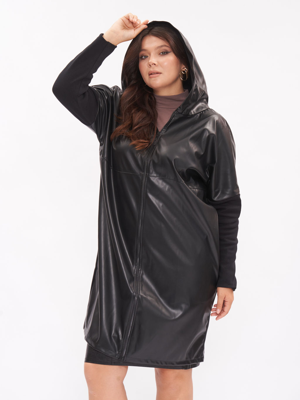 Пальто из эко-кожи PL10209BLK01 - Артесса фото 4