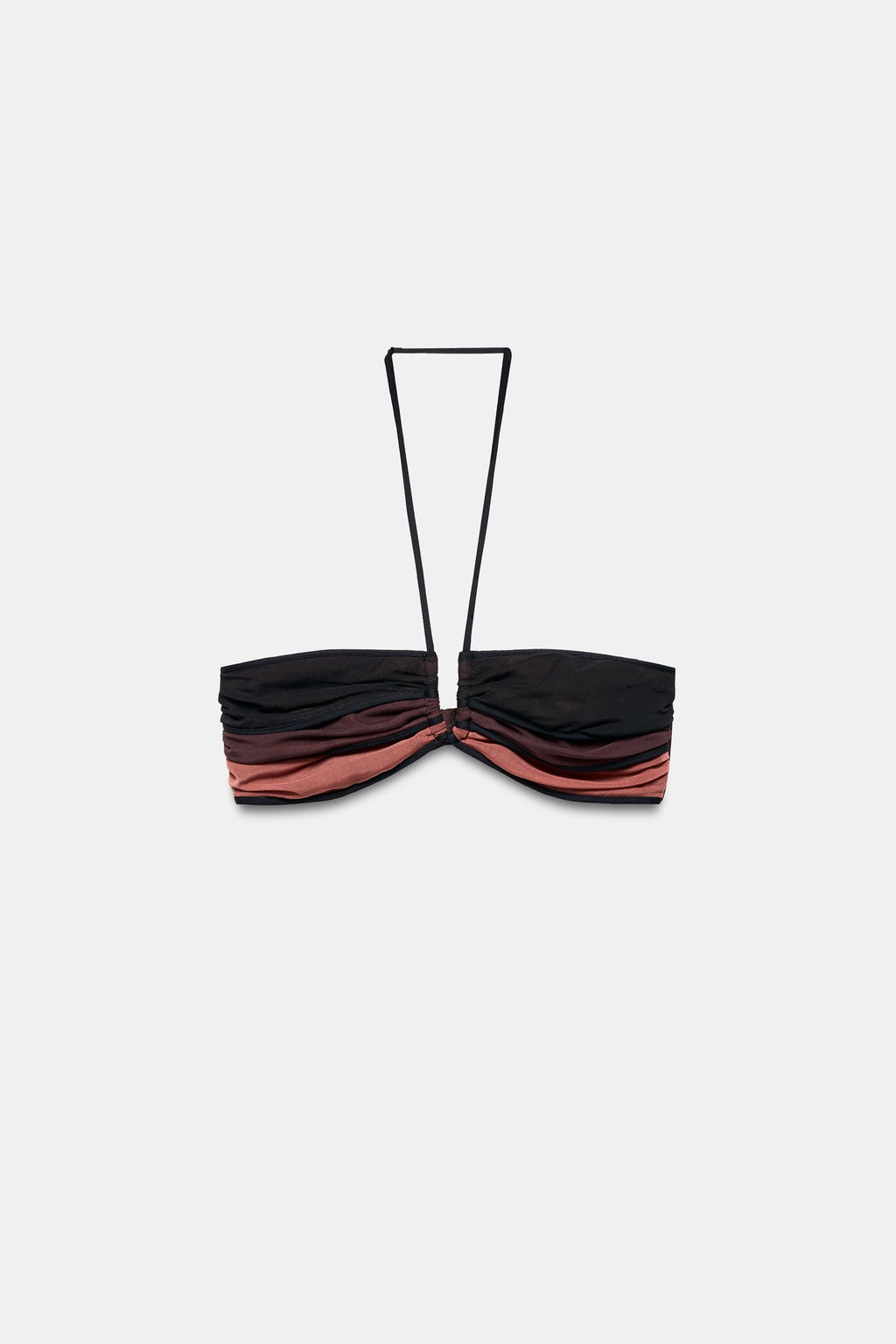 TOP BIKINI BANDEAU COMBINADO TUL / Negro - Zara фото 7