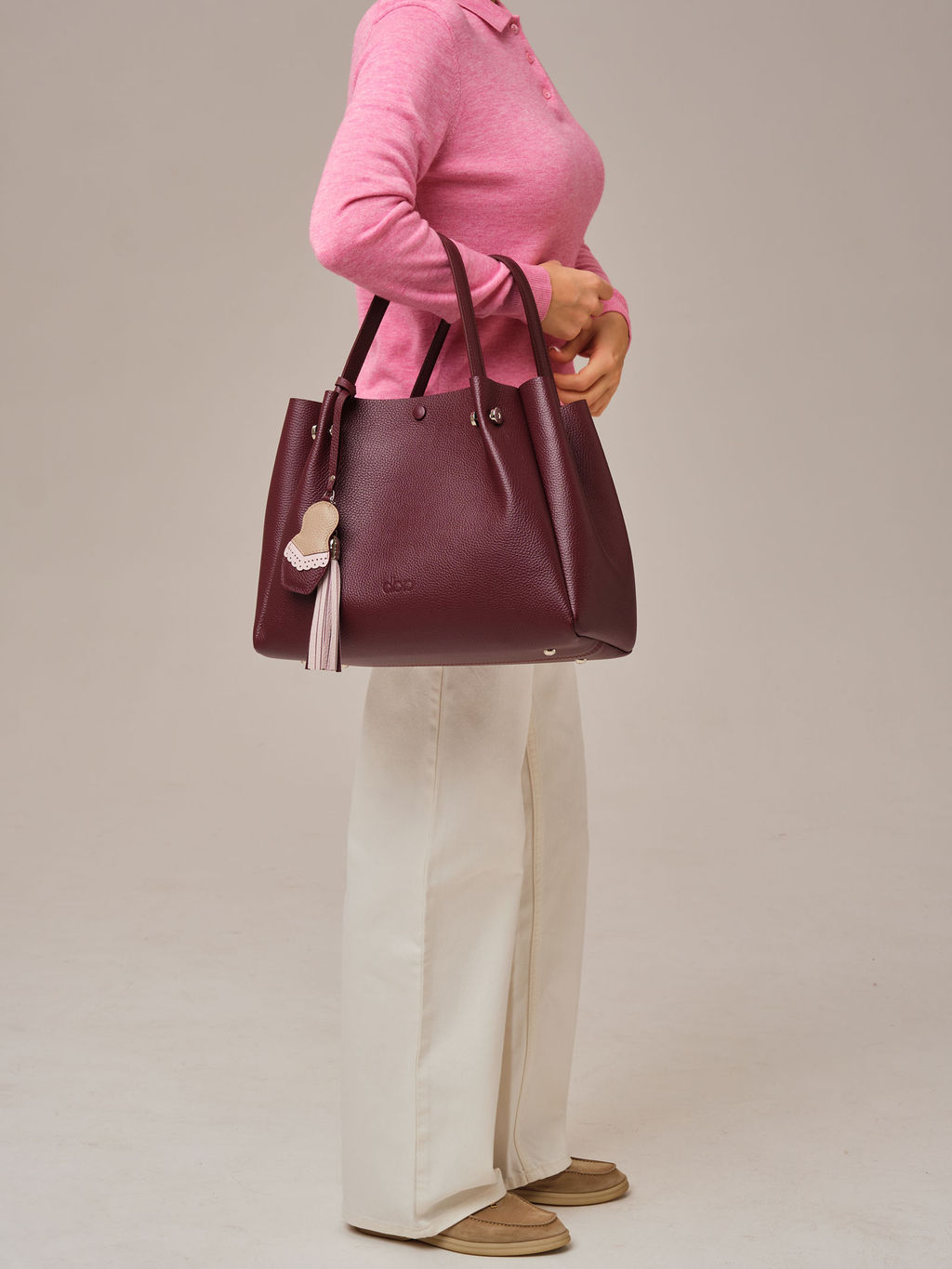 Кожаная сумка Vasilisa DBR 31210 зимняя вишня  фото 11