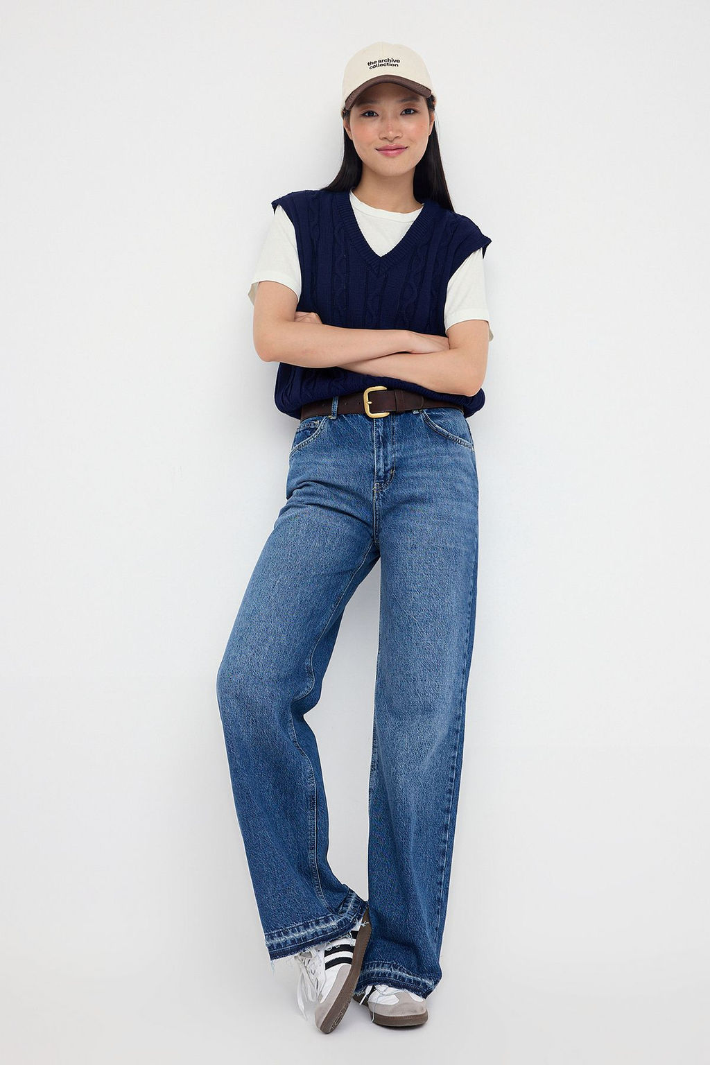 Teen Mavi Yuksek Bel Paca Detayl? Wide Leg Palazzo Jeans TWOAW26JE00100 - Trendyolmilla фото 2