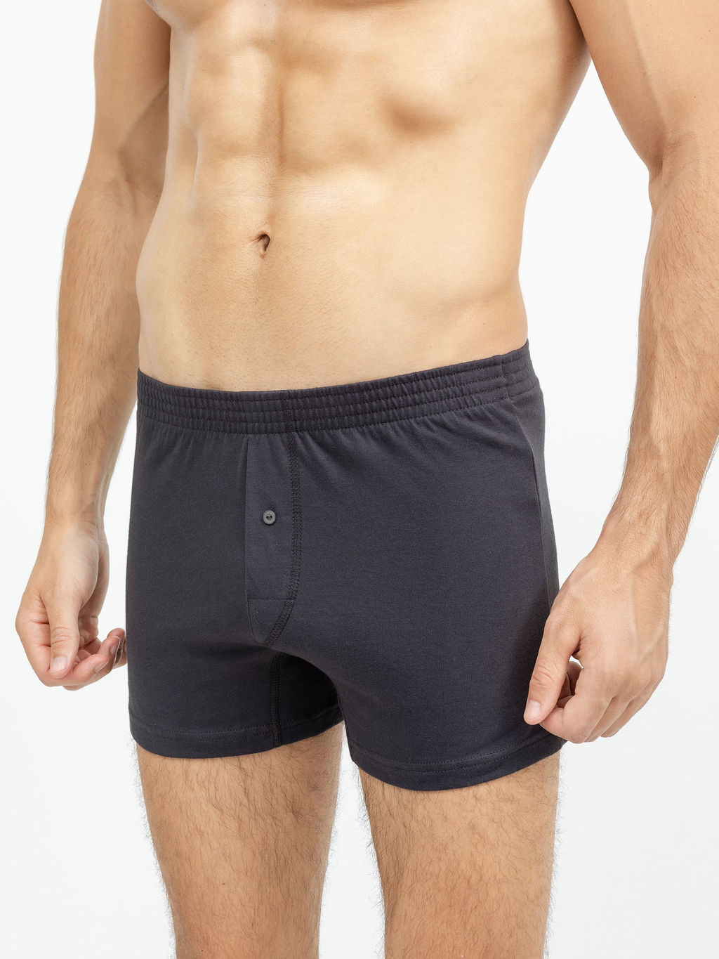 Цена за 2 штуки! Мужские трусы-шорты графитового цвета графит 411152