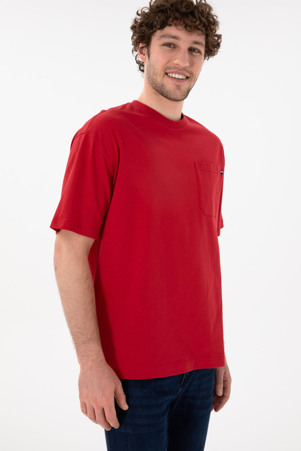 Erkek Comfort Fit Bisiklet Yaka K_rm_z_ Ti__rt Sepette S_rpriz _ndirim - U.s. polo assn фото 4