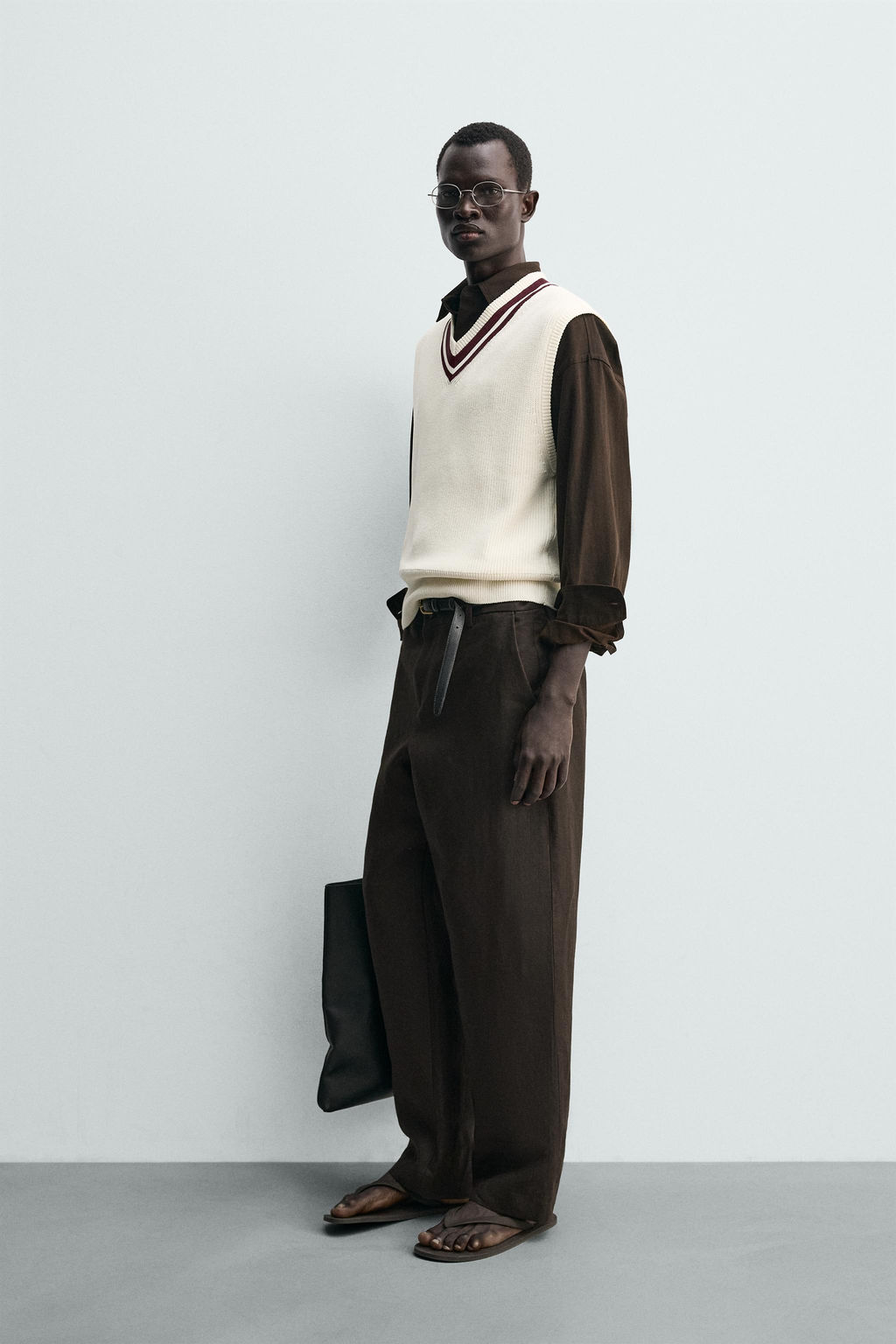 CHALECO PUNTO RIB CONTRASTE / Crudo - Zara фото 4