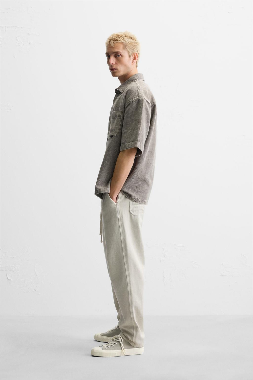 COTTON - LINEN TROUSERS - Zara фото 31