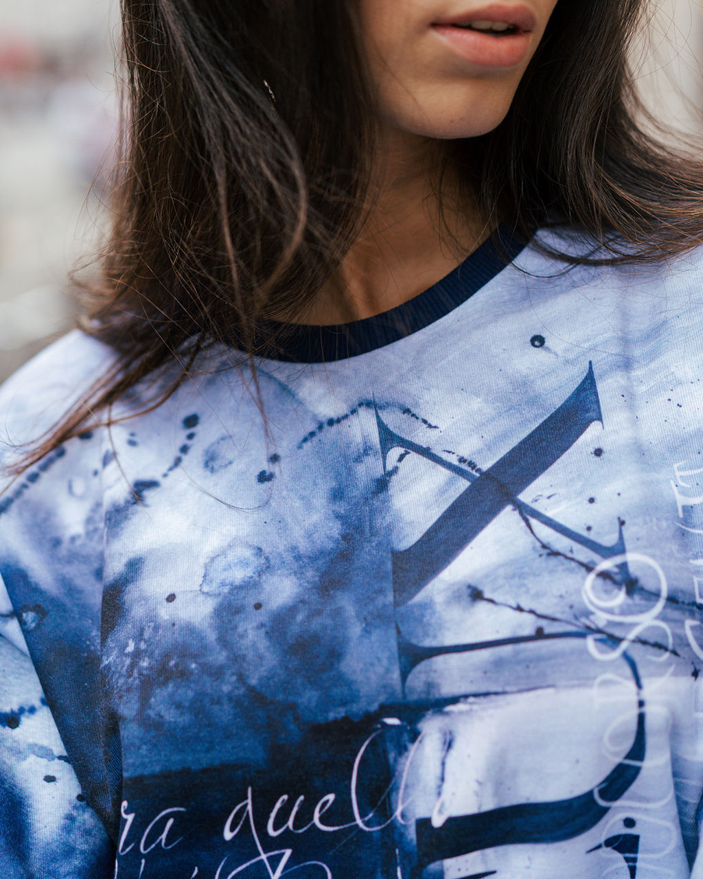 УДЛИНЁННЫЙ СВИТШОТ С ПРИНТОМ SNK011 - Sahar art lab фото 3