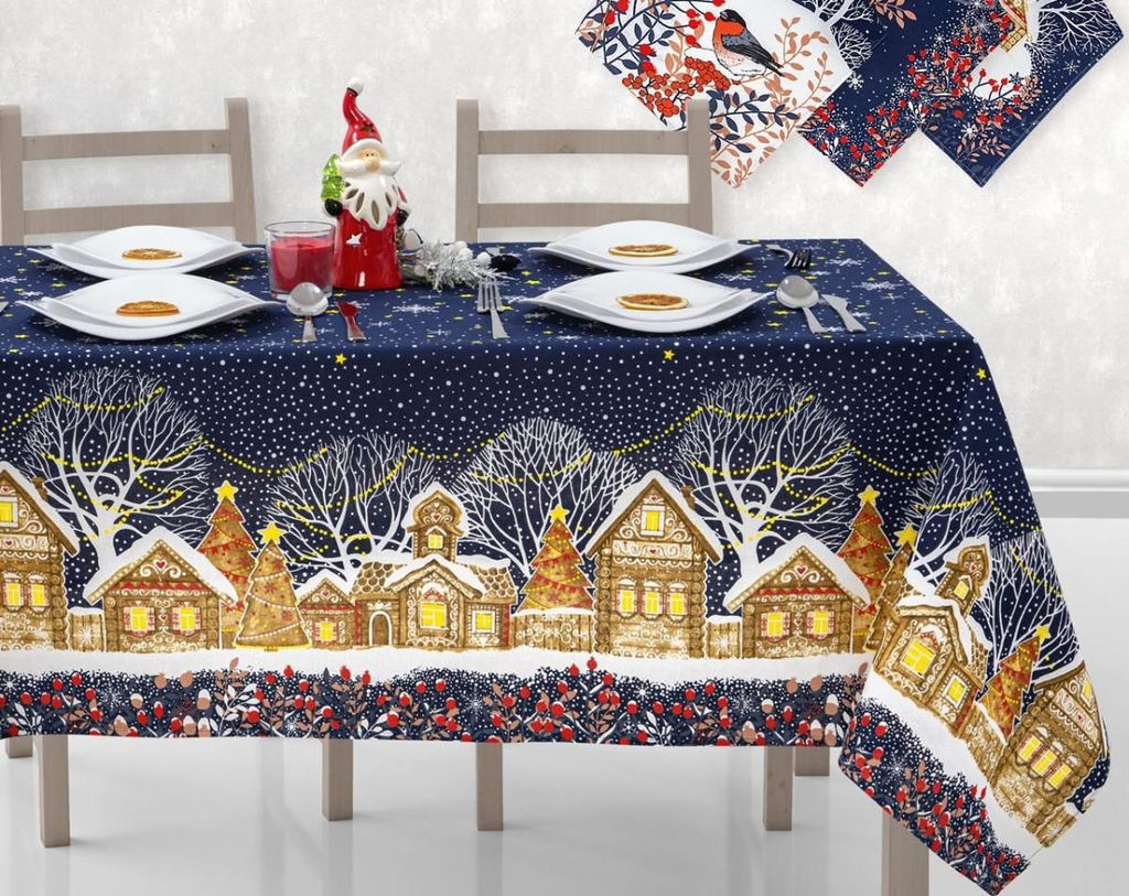 Скатерть вафельная рогожка Полночь 180 р.150*180