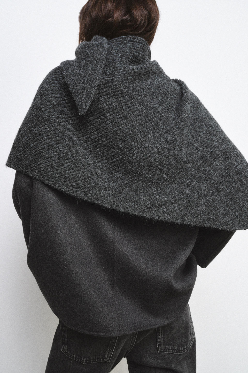 WOOL BLEND BLAZER WITH SCARF ZW COLLECTION - Zara фото 13
