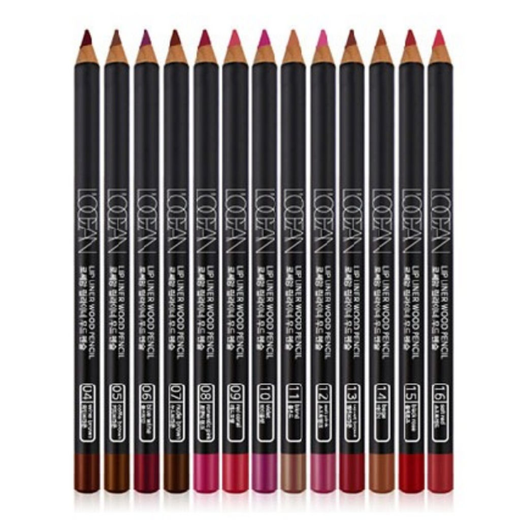 Locean Карандаш для губ / Lipliner Wood Pencil #15, Black Rose