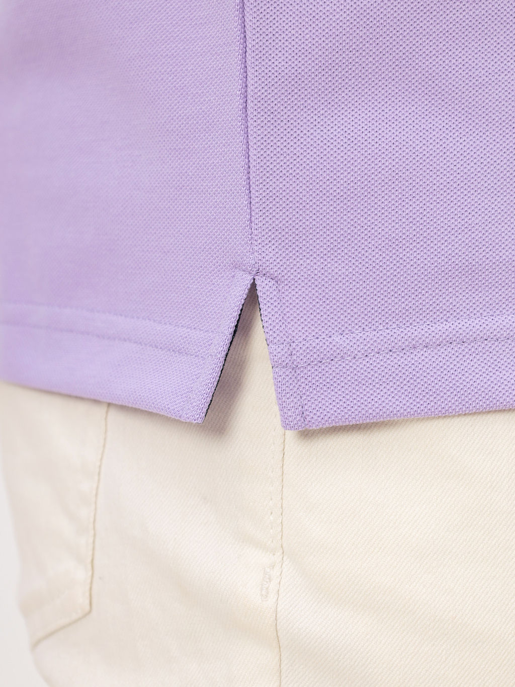 Джемпер мужской с воротником поло короткий рукав GREG G144-PO1246T-CTP1051 (сиреневый)  фото 2