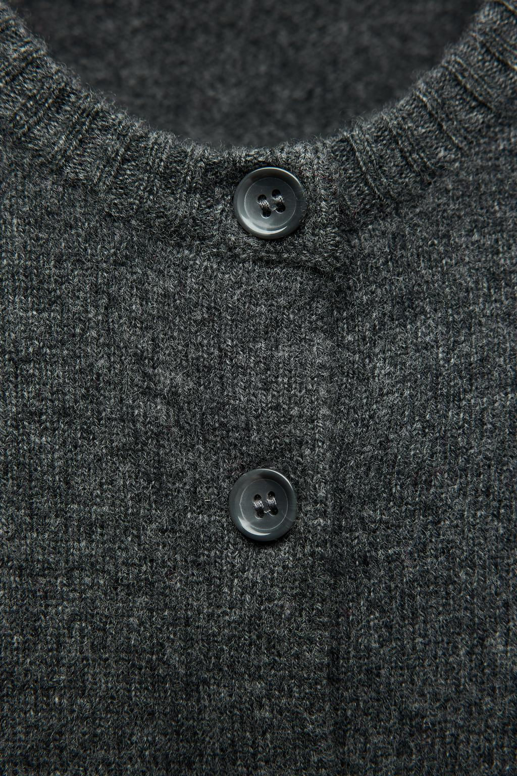 100% WOOL BASIC CARDIGAN - Zara фото 20