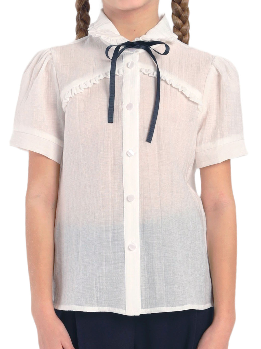 Школьная блузка для девочки О76992 - Карамелли фото 4