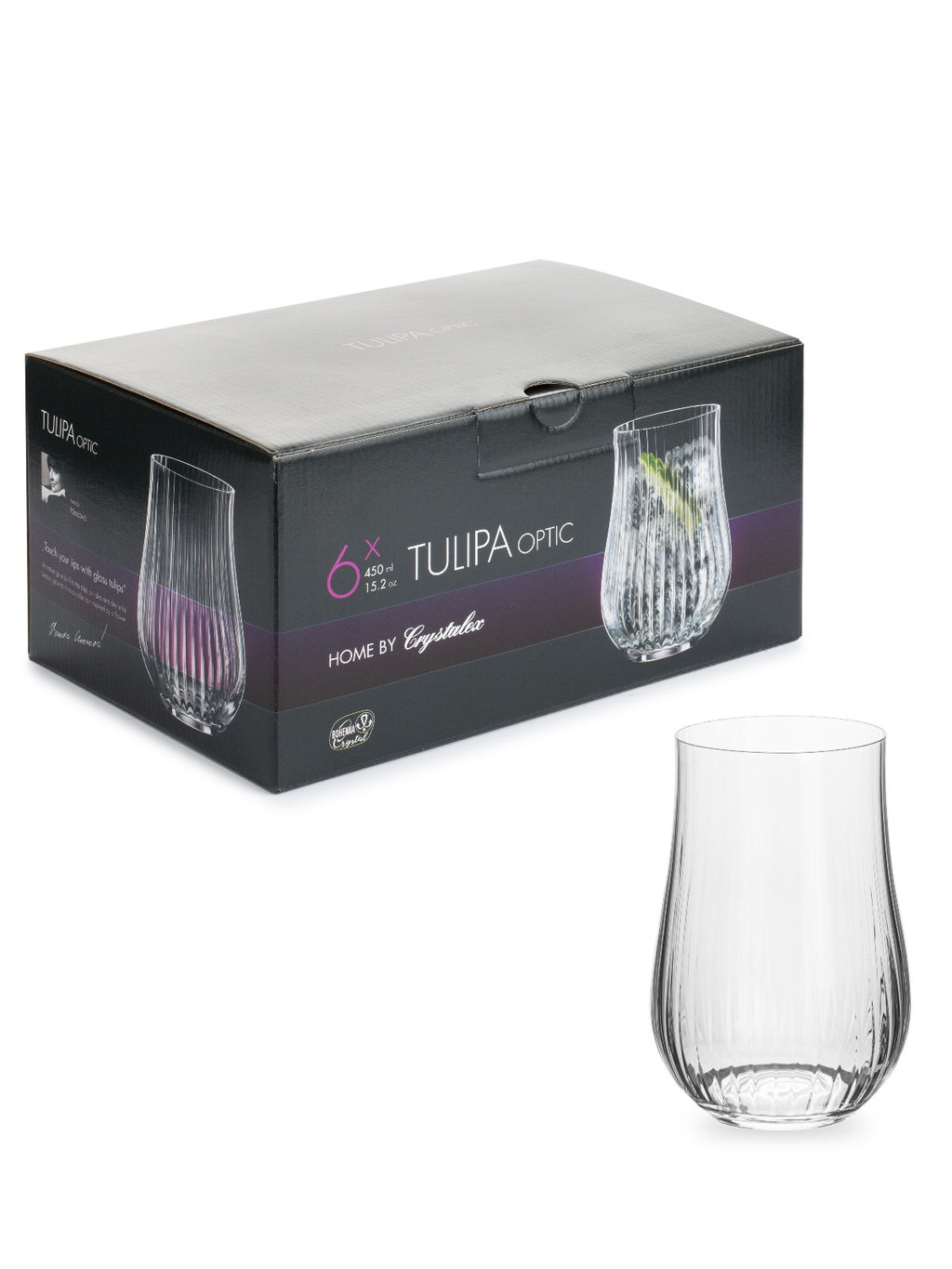 TULIPA OPTIC Набор стаканов 6шт 450мл арт. CR450201TO