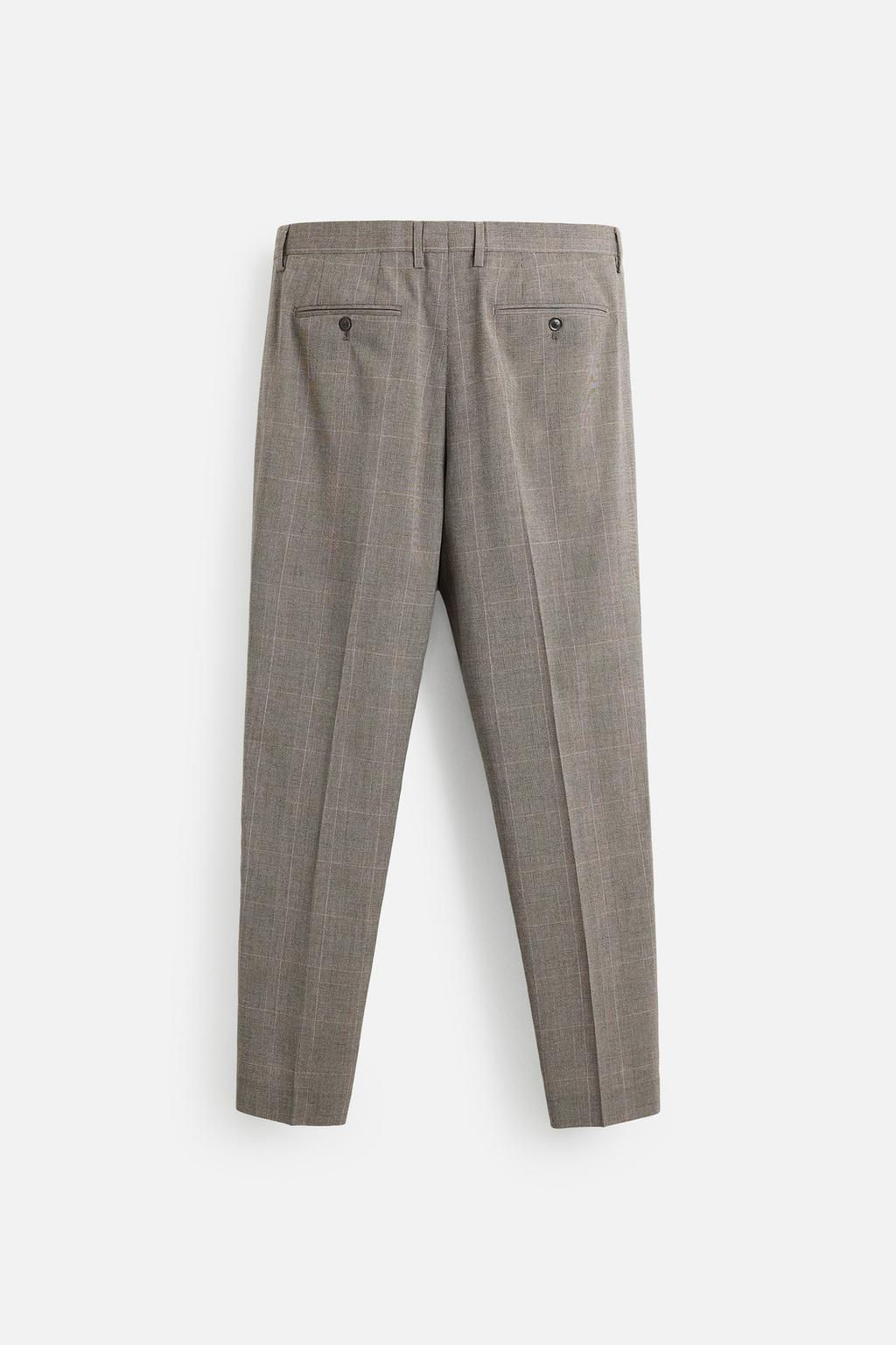 CHECK SUIT TROUSERS - Zara фото 6