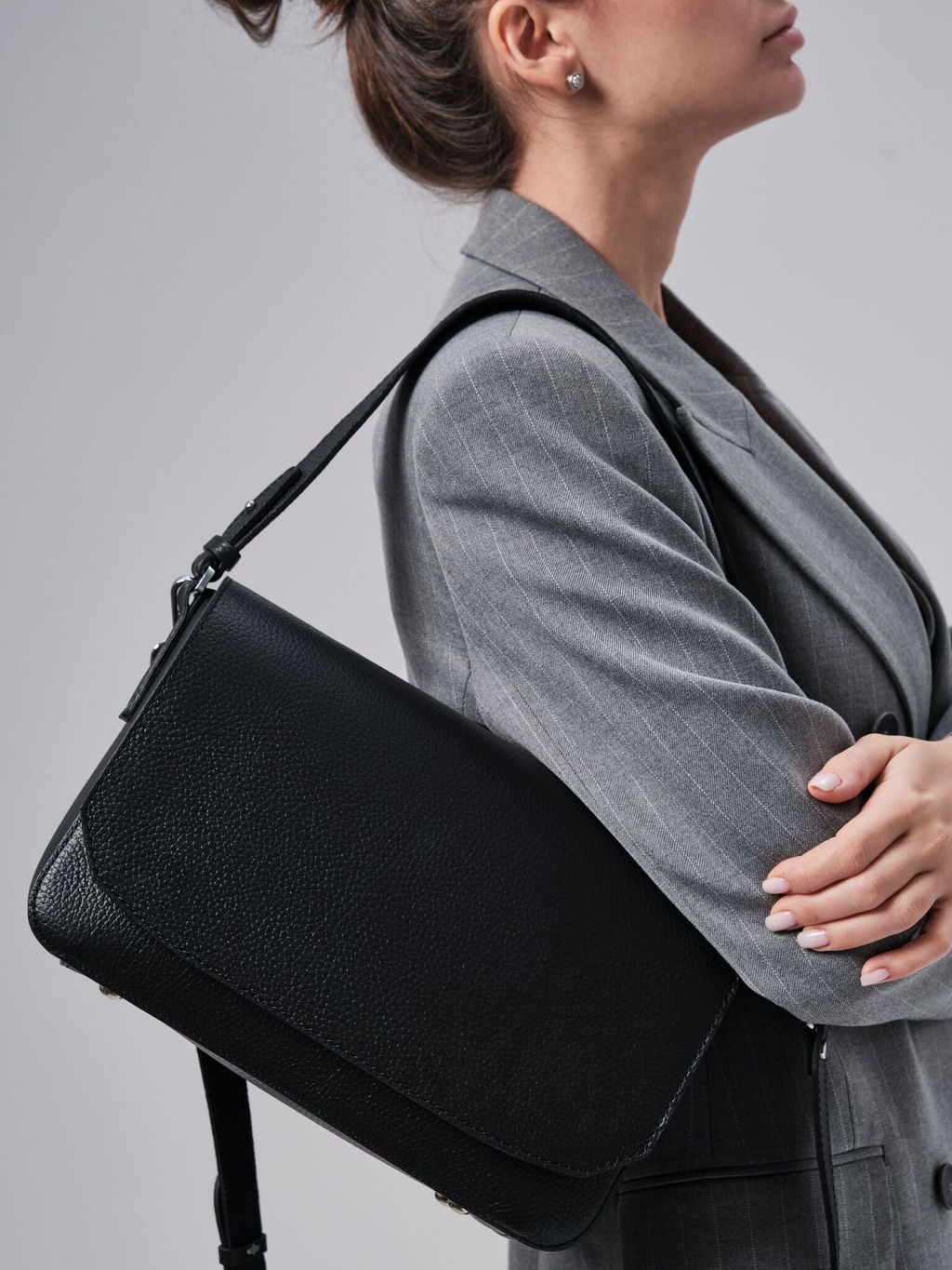 Сумка кожаная Deboro 30512 черная