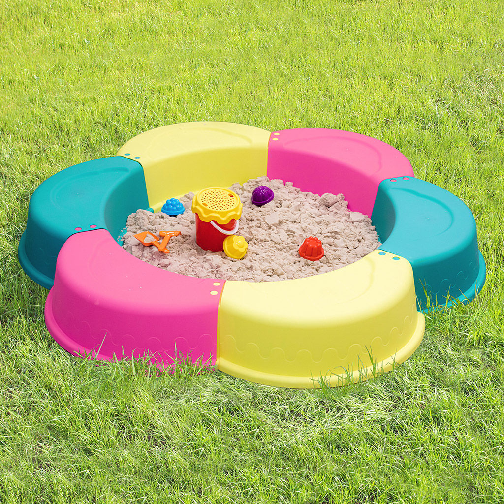 Песочница-ограждение пластмассовая "Ромашка" д150см, h18см (Россия)