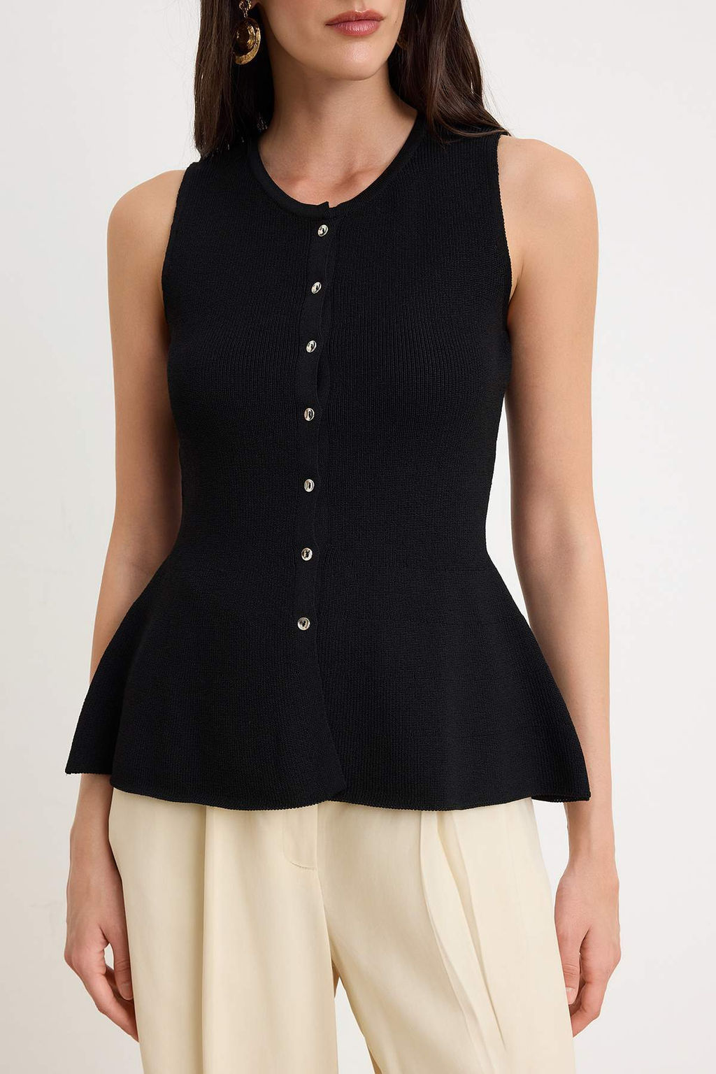 Siyah Ozel Yazl? Iplik Peplum Detayl? Bluz TWOSS26BZ00840 - Trendyolmilla фото 3