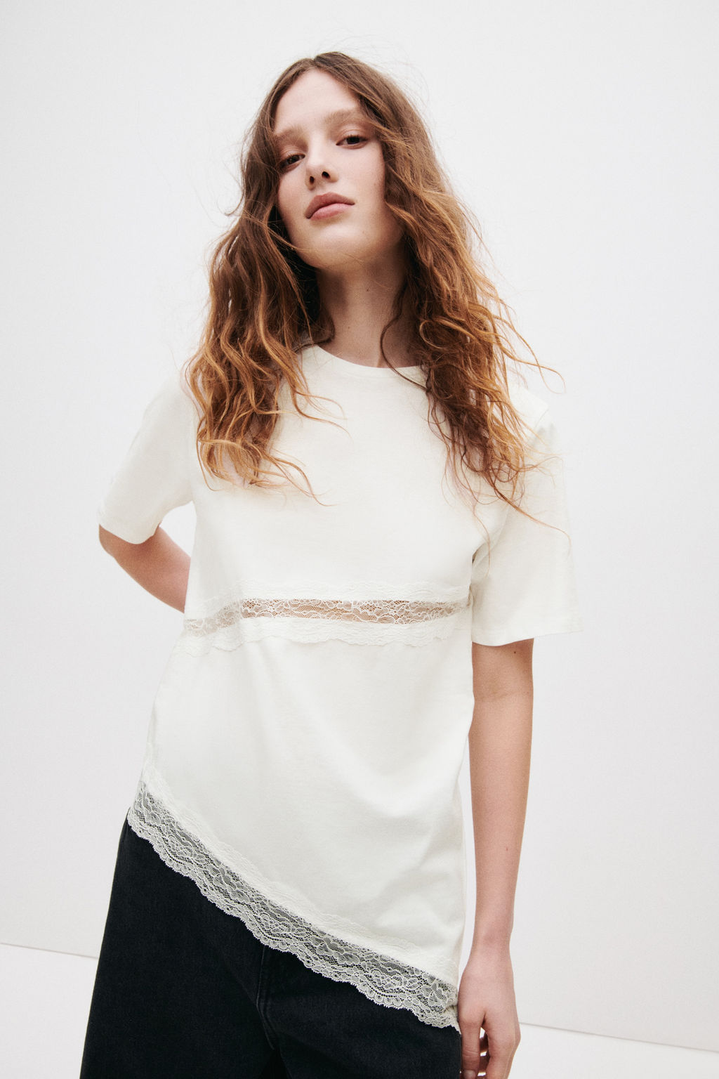 Camiseta con ribete de encaje - H&m фото 9
