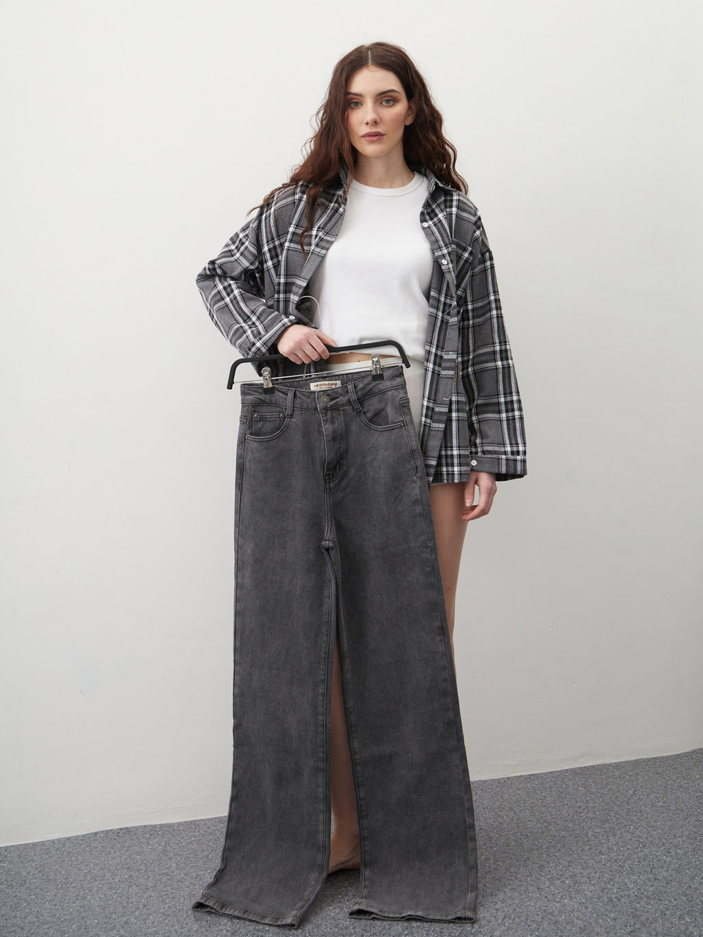 Женские джинсы широкие с высокой посадкой - Mossmore фото 22