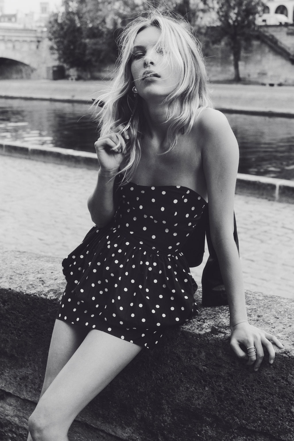 Vestido bandeau con peplum - H&m фото 3