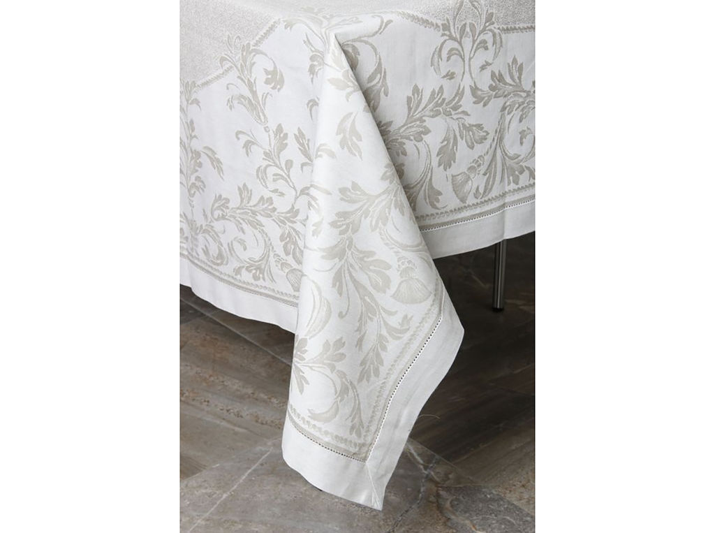 Скатерть 01с58 ЯК 170*240 "Овальная" цв. серый (беж)